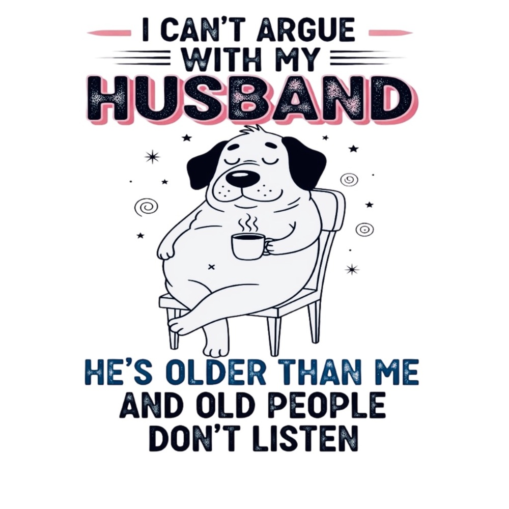 Gildan Women's Tee - White with Humorous Dog Graphic